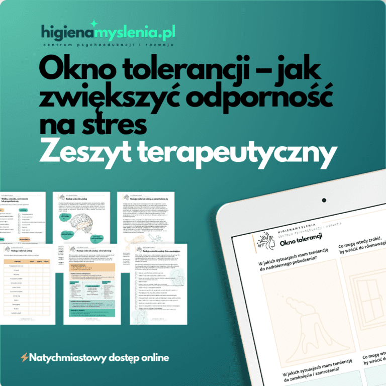 Okno tolerancji – jak zwiększyć odporność na stres. Zeszyt terapeutyczny
